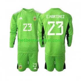 Argentinië Emiliano Martinez 23 Voetbalshirts Doelman Kind Thuis WK 2022 - LS